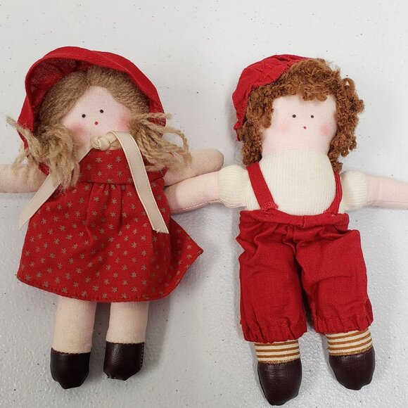 Merry Thoughts 6" Ragdoll Lot of 6 Dolls Cloth Yarn Hair Thailand - Picture 4 of 9